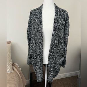 TIMING | Heather Grey Chunky Knit Cozy Cardigan With Pockets